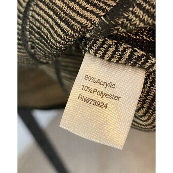 Ming Wang Taupe Black Jacket 1 Hook Closure Women's Size Small - Picture 4 of 4